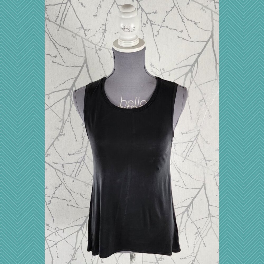 Generation Love Black Cupro Blend Round Neck Tank